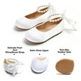 thumbnail image 4 of Toddler Little Girl White Dress Shoes Size 5 - Girl Ballet Flats Wedding Party, 4 of 6