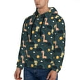 thumbnail image 3 of Naloa Dinosaur In The Space Men's Casual Hooded Collar Drawstring Hoodies Pullover Sweatshirts Casual Long Sleeve Shirts-3X-Large, 3 of 7