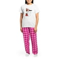 thumbnail image 4 of CafePress - Santa Girl Martini Women's Light Pajamas - Women's Short Sleeve Print T-Shirt and Pants Light Cotton Pajama Set, 4 of 7