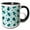 Black/White, variant on 3drose, Love Bugs Blue Ladybug Print with Hearts, 11oz Two-tone Green Mug