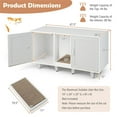 thumbnail image 3 of Demi Bonn 47" Litter Box Enclosure for 2 Litter Boxes, Hidden Cat Washroom with 2 Cabinet House, Scratching Board, Indoor Cat Litter Furniture, Gray, 3 of 7