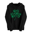 thumbnail image 2 of VgaVtl Oversized Sweatshirts for Women St. Patrick's Day Long Sleeve Hooded Womans Tops Shamrock Party Soft Casual Tops,Black XL, 2 of 5