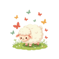 thumbnail image 6 of cartoon Sheep Stickers, Waterproof Sheep Sticker for Water Bottle Laptop Phone Cases Planner Skateboard Luggage Helmet Party Favor Decor, Ideal for Adults Teens Teacher Rewards, 6 of 9