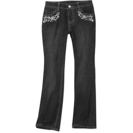 Faded Glory - Girls' Embroidered Bootcut Jeans
