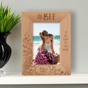 Life Was Meant For Good Friends Personalized Wooden Frame 4" x 6" Brown Vertical