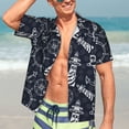 thumbnail image 5 of Lsque Anchor and Lighthouse pattern Hawaiian Shirt for Men, Unisex Summer Beach Casual Short Sleeve Button Down Shirts-XX-Large, 5 of 9