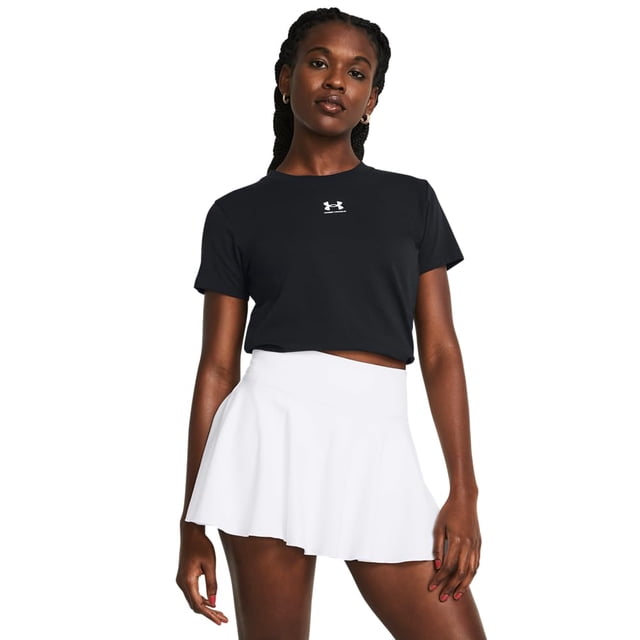 Camiseta Under Armour Rival Core de manga corta para mujer, talla XL, color negro