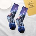 thumbnail image 4 of Uemuo Astronauts Start Running Printed Kids Boys Socks Seamless Crew Socks Crazy Funny Athletic Sport Socks for Children, 4 of 6