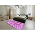 thumbnail image 5 of Ahgly Company Machine Washable Indoor Square Transitional Violet Purple Area Rugs, 8' Square, 5 of 7