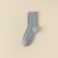 thumbnail image 1 of Women's Color Matching Multi Color Breathable Plush And Thick Insulation Socks Sports Socks Sock Gray, 1 of 3