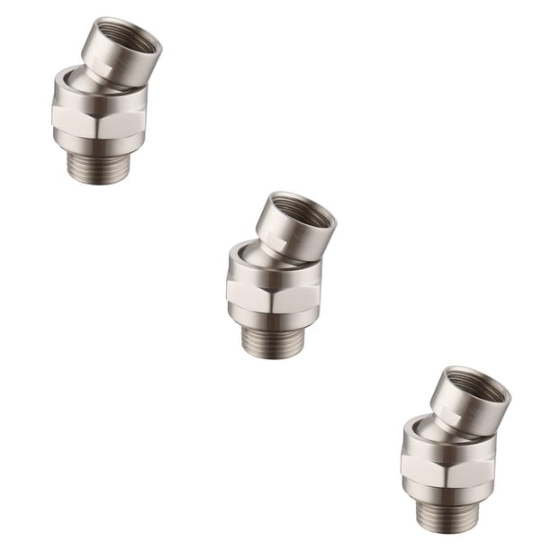 Bearachild Adaptador de ducha Cabezal de ducha de acero inoxidable Válvula desviadora Separador de agua para baño, cepillado 1# 3piezas