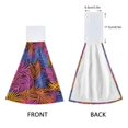 thumbnail image 3 of Haosy 2 Pack Kitchen Wash Cloths with Hanging Loops Absorbent Absorbent Quick Drying Hand Towels, Colorful Palm Leaf, 3 of 7