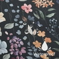 thumbnail image 3 of Black Floral Shower Curtain, Botanical Wildflower Dark Fabric Shower Curtain Set with Hooks, Flower Leaf Bath Curtain Boho Vintage Rustic Shower Curtains Moody Maximalist Bathroom Decor,, 3 of 7