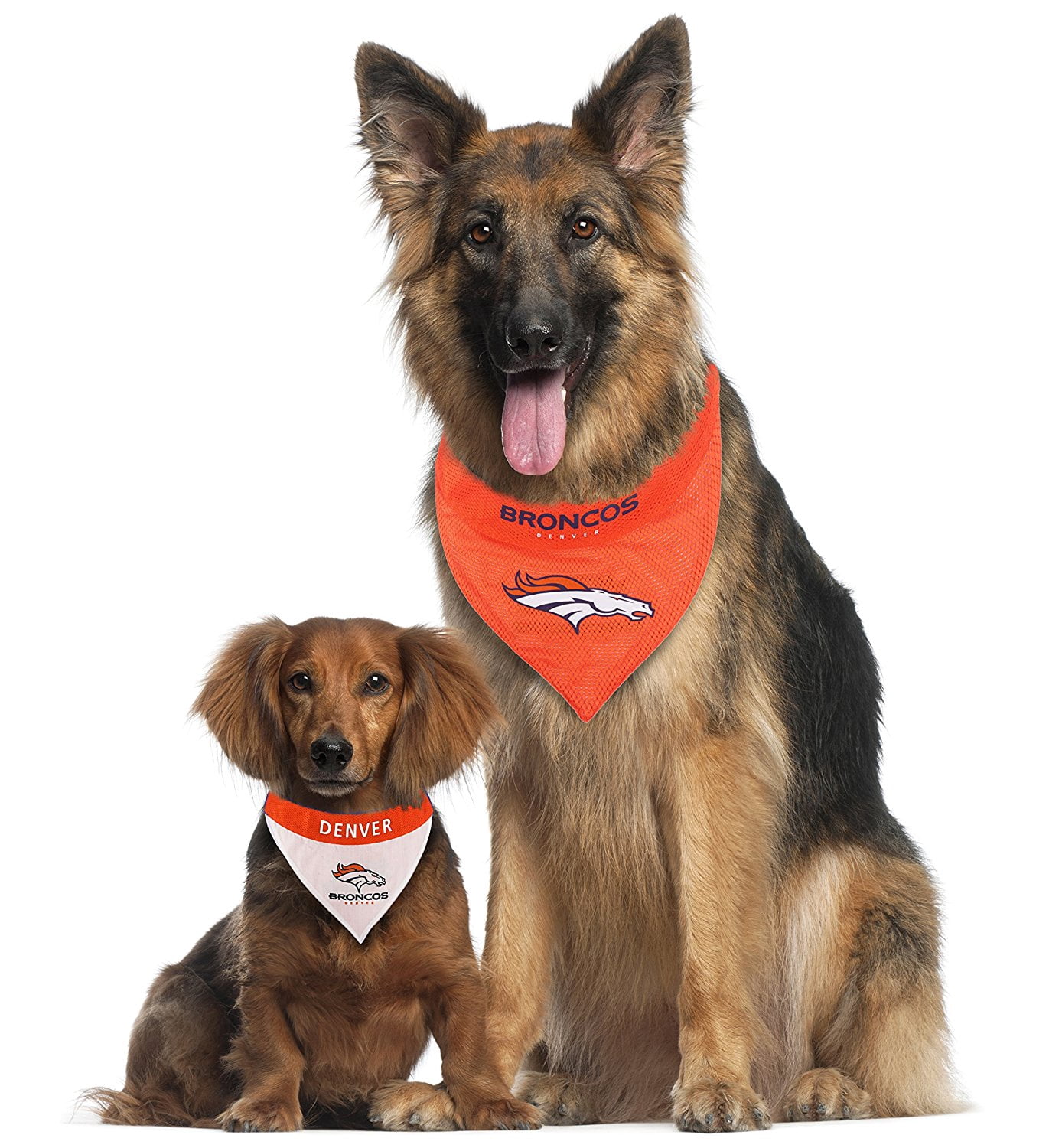 Pets First Nfl Denver Broncos Reversible Bandana -Home & Away Mesh & Premium Embroidery For Dogs & Cats
