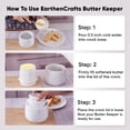 thumbnail image 4 of Elborse Marble Butter Keeper 4 inches White Butter Dish with Lid Handmade French Butter Crock for Kitchen Counter, Spreadable Butter Holder for Countertop Storage, 4 of 9