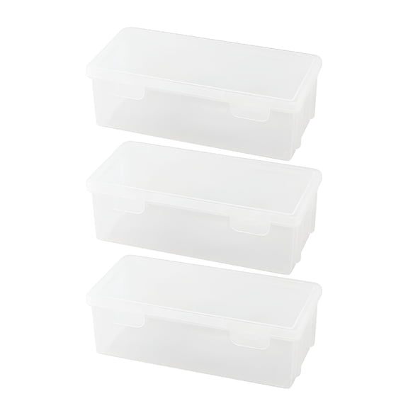 LAMIRO Large Stackable Plastic Storage Bins,Black