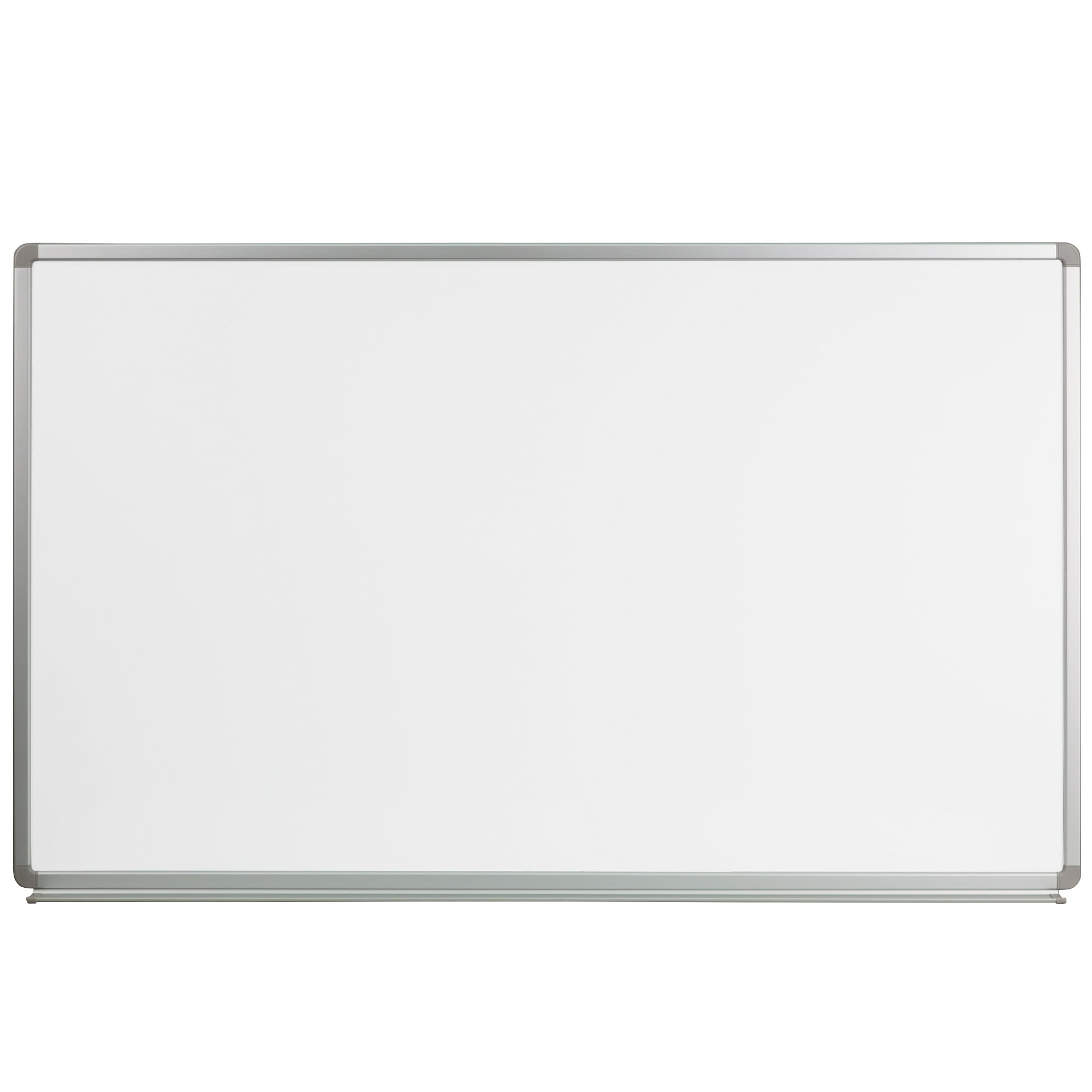 60" White and Silver Contemporary Lacquer Marker Board