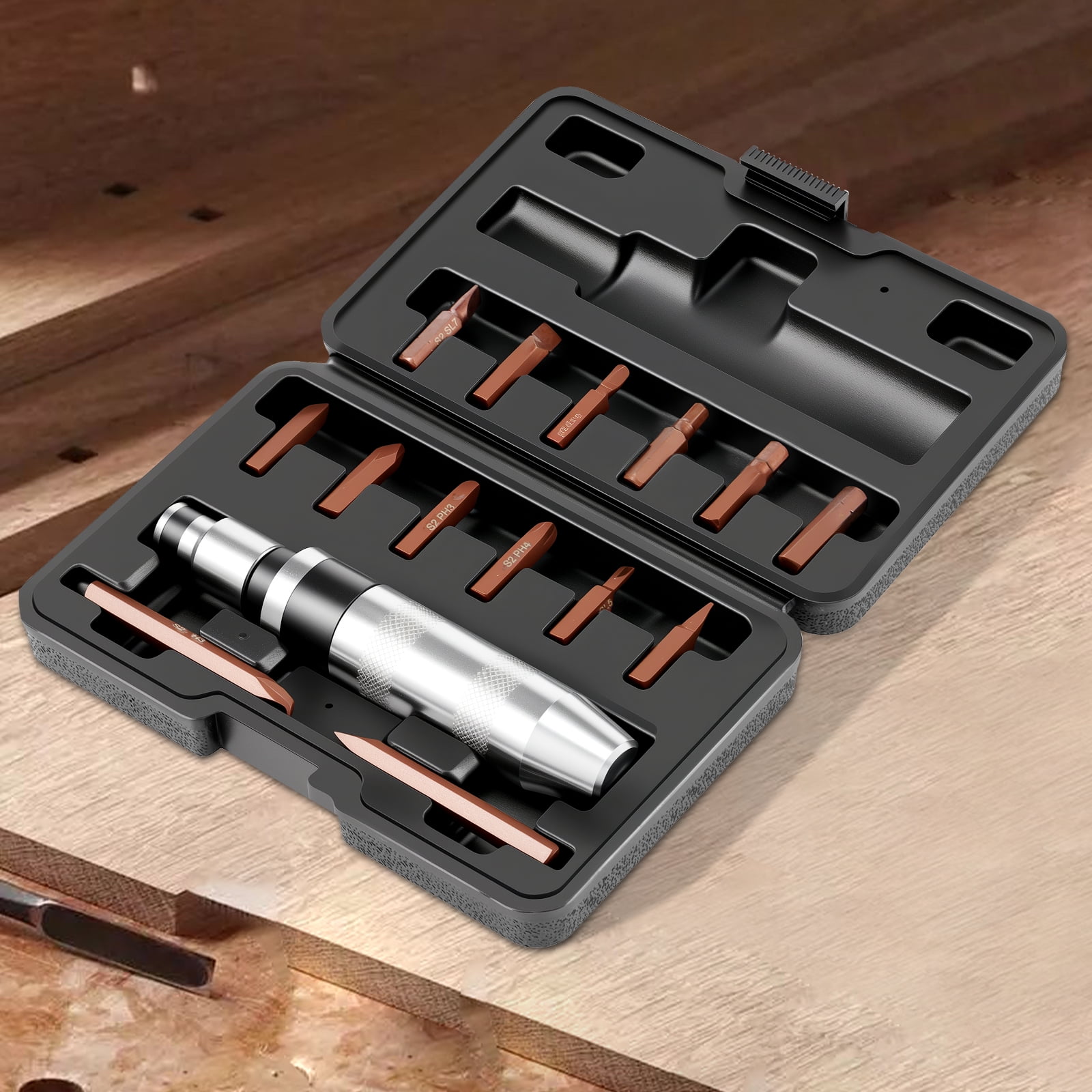 Hand Impact Screwdriver Set Reversible Manual Impact Driver Tool For Rusted Frozen Screws (silver )