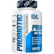 Probiotic Supplement 40 Billion CFU - Evlution Nutrition Probiotics for Men and Women - Easy to Swallow Veggie Capsules 60ct for Digestive and Immune Support