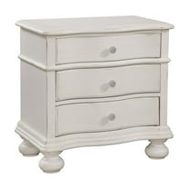 American Woodcrafters Rodanthe Dove White Three-drawer Wood Nightstand