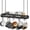Charcoal Black and Black, variant on Hanging Pot Rack, Space-Saving Pot Hanger for Kitchen, Ceiling Pan Hanging Rack with Detachable S Hooks, Sturdy Metal Frame, Industrial Style, Rustic