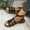 Black, variant on Hoshose Women Sandals Comfortable Casual Summer Beach Sandals Plus Size