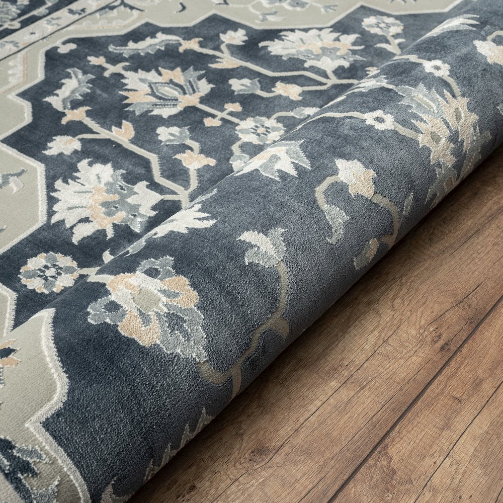 LR Home Imagine Durable Performance Area Rug Indoor in Blue/Blue, 5'3" x 7'6"