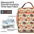 thumbnail image 2 of Cute Hedgehog Lunch Box for Men – Reusable Insulated Small Lunch Bag with Forest & Mushroom Design, Portable Cooler Tote for Work, School, Picnic & Travel, Easy to Clean, 2 of 6