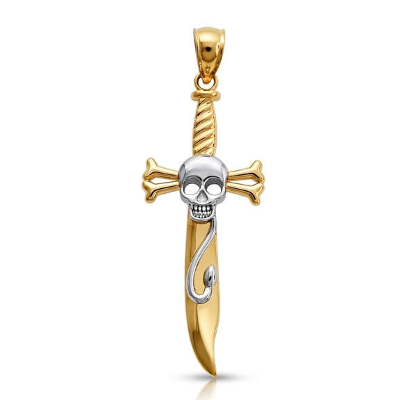 Charm America - Gold Pirate's Sword Charm - 14 Karat Solid Gold