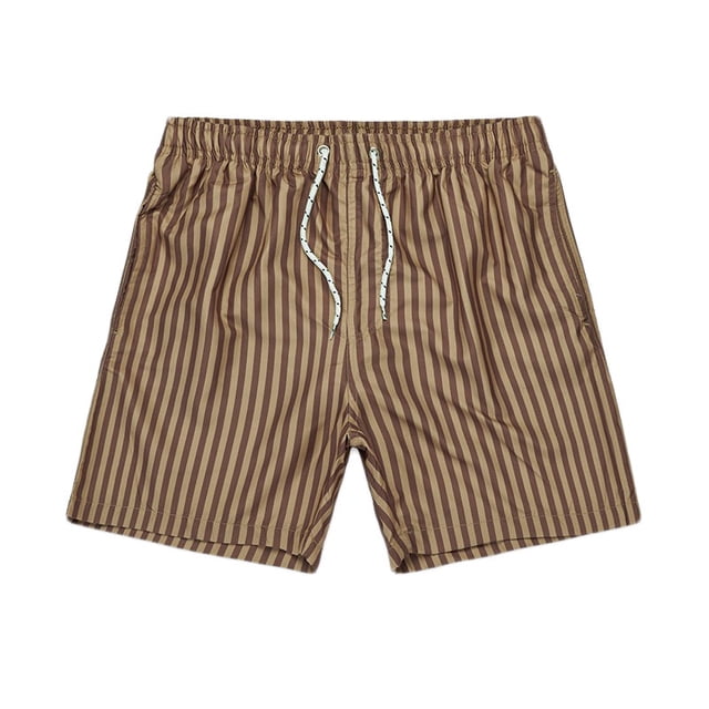 Mens Pantalones Casuales Raya Impresión Cordón Cortos de Cintura Elástica, Pantalones de Cintura Elástica para Hombre