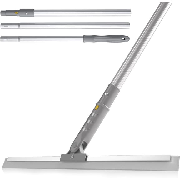 ITTAHO Floor Squeegee with 61" Long Handle, 20" Squeegee Broom for Floor, Heavy Duty Squeegee