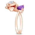 thumbnail image 3 of Everly Women's Topaz and Amethyst Rose Gold Plated Ring, 3 of 8