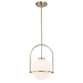 thumbnail image 3 of Moonrise 12 in. 1-Light Indoor Brass Finish Pendant with Light Kit, 3 of 5