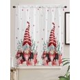 thumbnail image 5 of Valentines Day Gnomes Bathroom Window Curtain, Red Love Heart Eucalyptus Leaves Light Filtering Coffee Kitchen Curtains, Bedroom Living Room Curtains 2 Panel 84"x63", 5 of 6