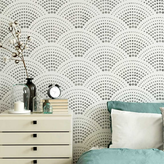Radiant Scallop Wall Stencils