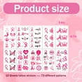 thumbnail image 3 of Breast Cancer Awareness Accessories,Breast Cancer Bracelets,Pink Ribbon Pins,Breast Cancer Tattoo Stickers Breast Cancer Gifts Silicone Wristbands Party Favors Party Supplies Gifts for Women Girls, 3 of 6
