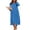 Blue, variant on Women Zipper Robe Long Sleeves House Coat Soft Bathrobe Sleepwear with Pockets Housecoat Loungewear