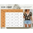 thumbnail image 2 of TEMOFON T-shirts for Womens Summer Floral Printed Tops Lace V Neck Petal Sleeve T-Shirts Casual Trendy Blouse Bohemian Tunic Tops Black Floral, 2 of 4