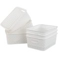 thumbnail image 1 of Storage Baskets, Plastic Woven Storage Rack Baskets, 6-Pack, 1 of 5