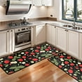 thumbnail image 3 of Kitchen Rugs Sets Of 2,Strawberry Plants Fruit Flower Leaf Anti Fatigue Kitchen Mat Rugs Non Slip Washable,Decorative Kitchen Floor Mats for Kitchen,Sink,Laundry,17"x47"+17"x47", 3 of 5