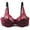 Wine, variant on Crunowin Women's Lace Bra, Plus Size Breathable Lingerie Transparent Sexy Everyday Underwear Light Blue L