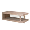 thumbnail image 6 of GZXS Rustic Wooden Coffee Table, 2-Tier Living Room Center Table with Open Shelf, 47" Farmhouse Cocktail Table for Home Décor (Light Natural), 6 of 8