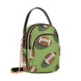thumbnail image 7 of FORMRS Crossbody Bag for Women Quilted Travel Shoulder Cell Phone Purse with Chain Strap Handbag, Game Day Footballs, 7 of 7