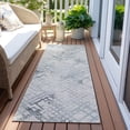 thumbnail image 6 of Addison Rugs Chantille Indoor/Outdoor Transitional Squares Blue Washable Runner Rug, 2'3" x 7'6", 6 of 6