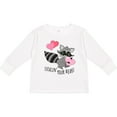 thumbnail image 3 of Inktastic Stealin' Your Heart Cute Raccoon Boys or Girls Long Sleeve Toddler T-Shirt, 3 of 5