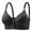 Black, variant on CFLVAEK Plus Size Bra for Women Wireless Adjustable Straps Comfort Full Coverager Front Closure Bralette for Large Breasts Black M