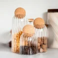 thumbnail image 2 of Cork Stopper Transparent Glass Sealed jar High Borosilicate Glass can Kitchen Food Tea Candy Coffee Beans spices Storage Tank, 2 of 9