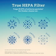 Bionaire True HEPA Air Purifier for Small Rooms Up to 345 sq. ft with 3-Speed, 360° Air Intake, Digital Controls and Removes 99.97% of Airborne Particles - White
