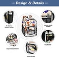 thumbnail image 4 of ALAZA Clear Backpack Basketballs Baseball Football PVC Transparent BookBag, 4 of 7