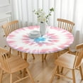 thumbnail image 3 of Colorful Tie Dye Pattern Round Fitted Tablecloth with Elastic Edge,Dining Table Cover Waterproof,Outdoor Round Tablecloth for Camping,Dining,Indoor and Outdoor, 3 of 7